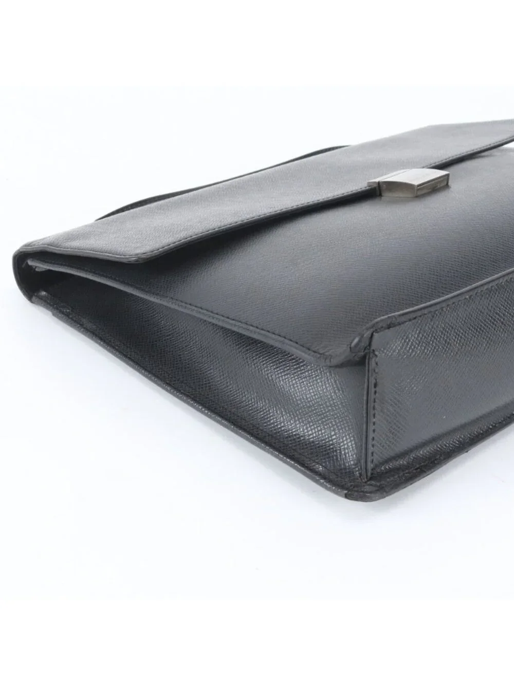 Louis Vuitton Taiga Angara Leather Business Document Briefcase Black
